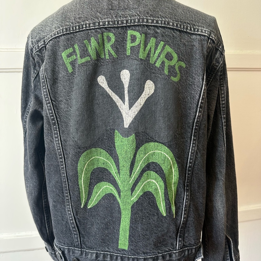 FLWR PWRS Women's Black Jean Jacket